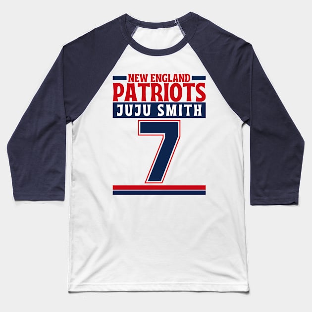 New England Patriots Juju Smith 7 Edition 3 Baseball T-Shirt by Astronaut.co